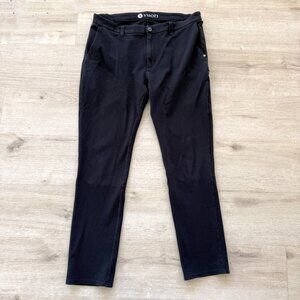 Vuori Everything Chino Meta Style Pants Black Stretch Size 36